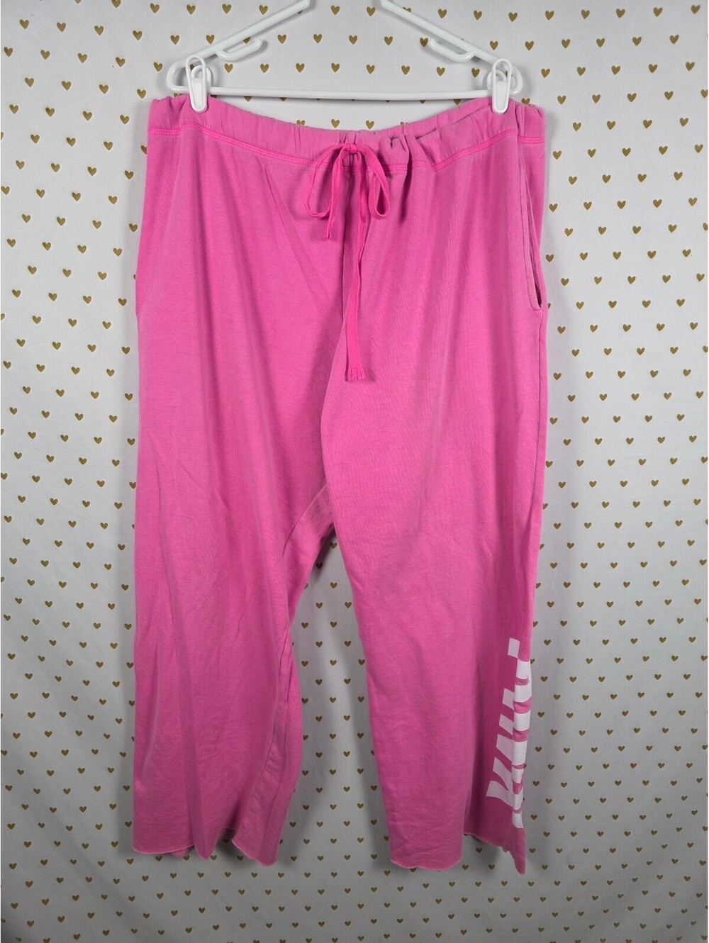 Victorias Secret PINK 2XL XXL Flare Sweats Sweatpants Logo